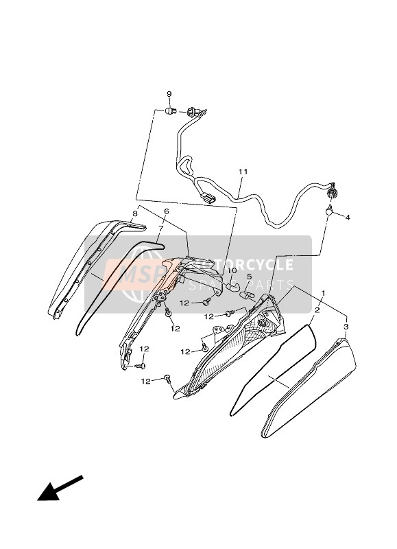 Yamaha TRICITY 125 2017 Luz intermitente para un 2017 Yamaha TRICITY 125